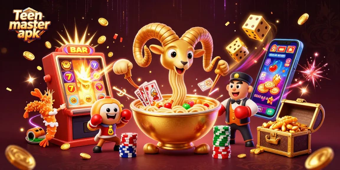 Experience the excitement of Teen Patti Master APK with a vibrant and colorful casino scene.
