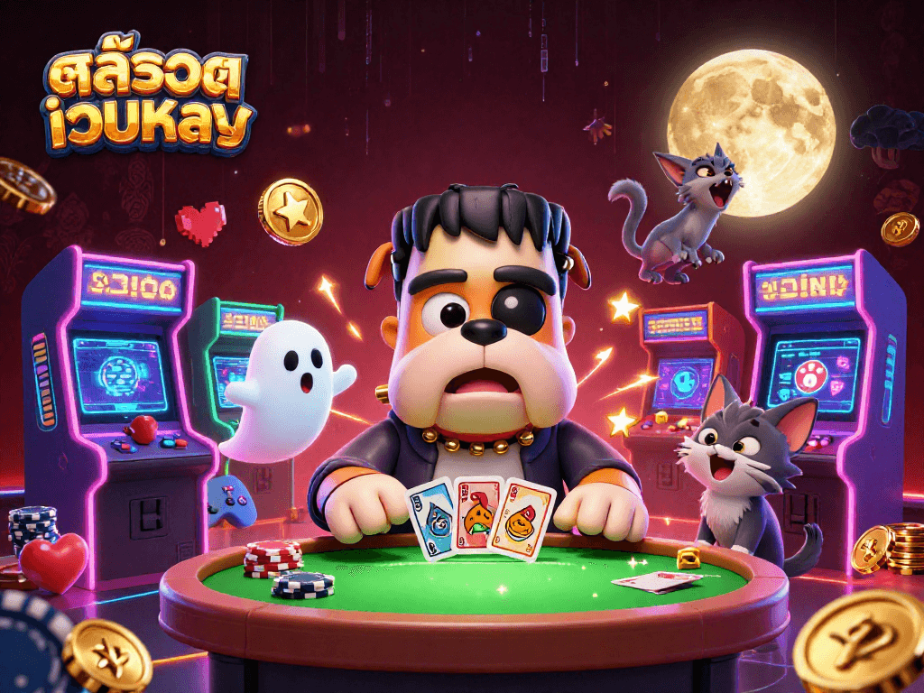 Engage with exciting สล็อตเว็บตรง gameplay, featuring charismatic characters and vibrant casino elements.