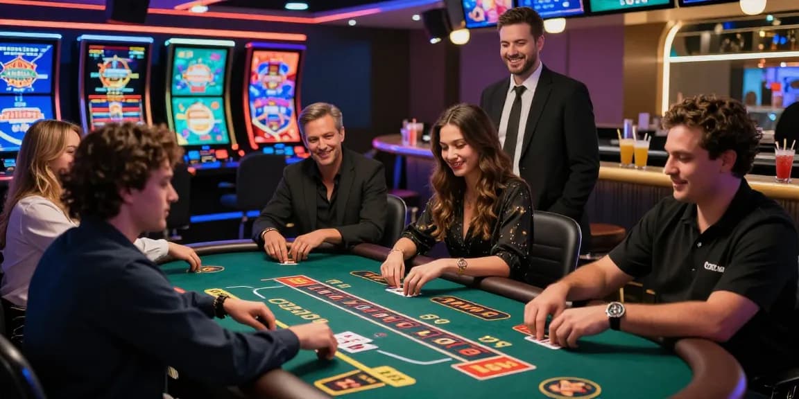 Exciting Grandbetting casino scene with players engaged in games.