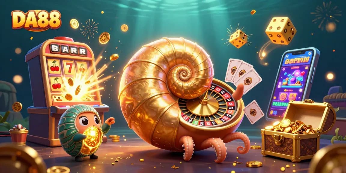 Experience DA88's vibrant casino adventure with a dynamic nautilus, thrilling games, and exploding jackpots.