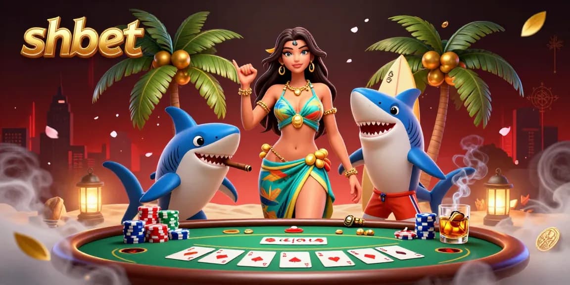 Experience the excitement of shbet with dynamic poker action featuring vibrant characters and rich casino elements.