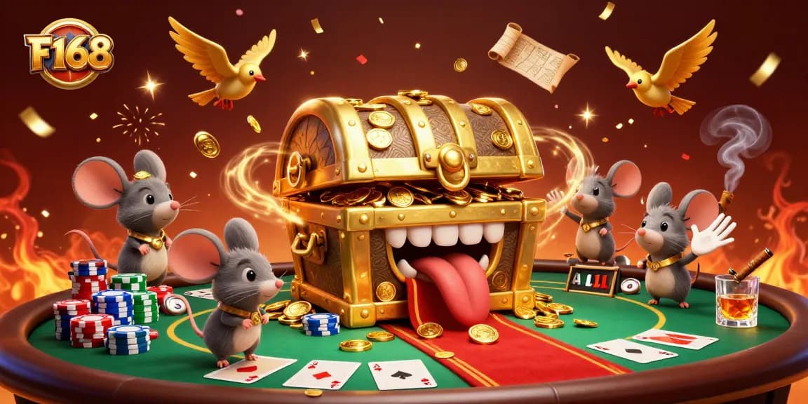 Engage in thrilling poker games at F168 with a vibrant casino scene full of excitement and rewards.