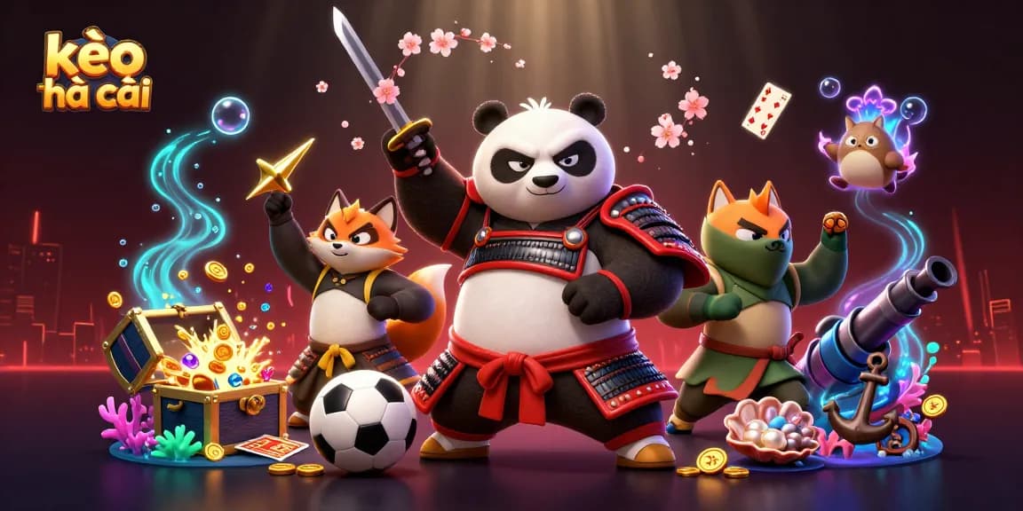 Engage with kèo nhà cái strategies in this vibrant illustrated scene featuring animated characters and gambling elements.