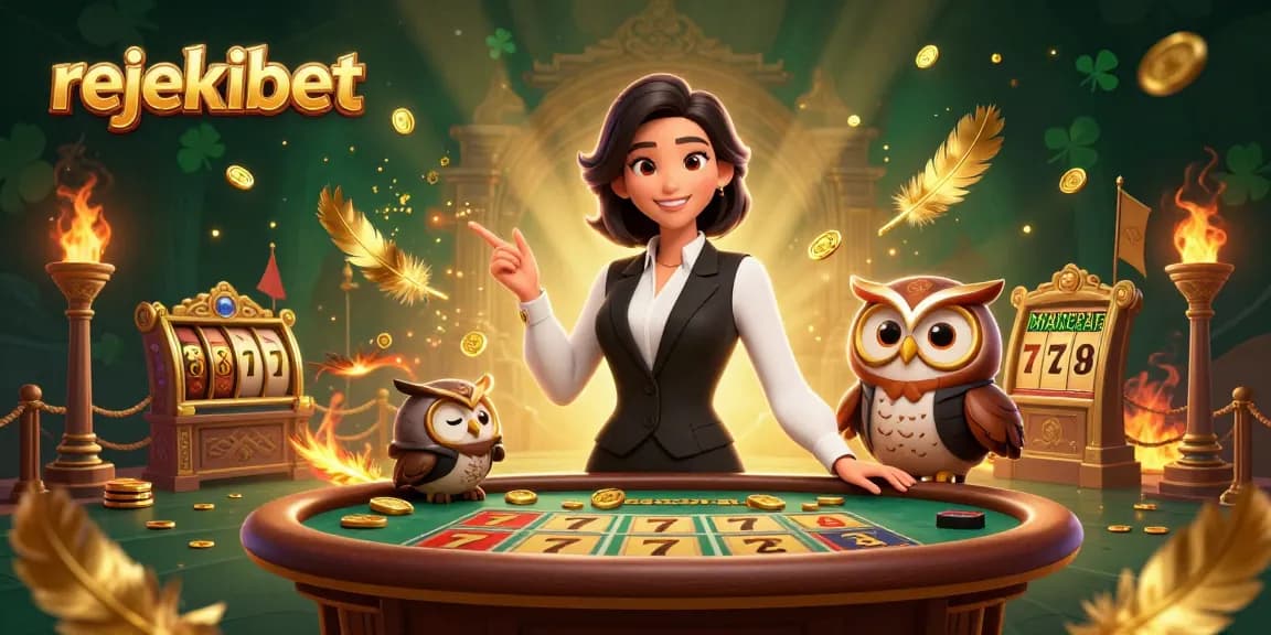 Engage with rejekibet's thrilling slots experience under the guidance of a professional Asian dealer and charming owl companion.