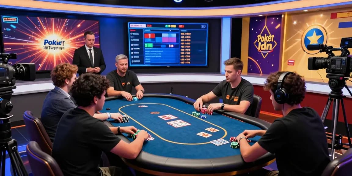 Exciting poker tournament scene featuring players enjoying Poker Idn Terpercaya in a modern casino setting.