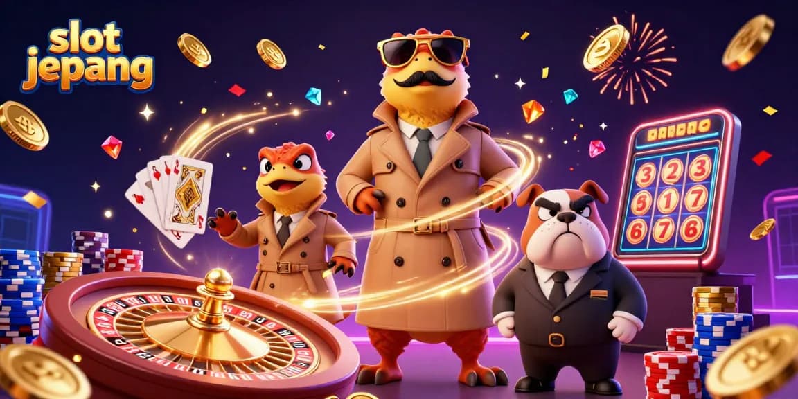 Experience thrilling action in slot jepang with fun-loving raptors entering a VIP casino.