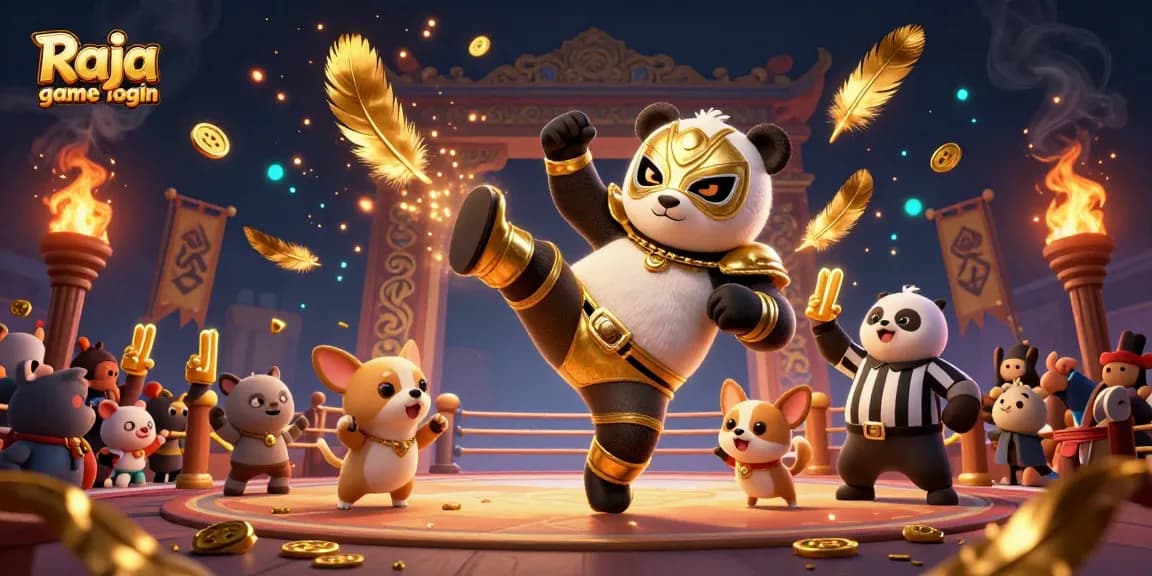 Experience the thrill of Raja game login with vibrant characters and casino elements.