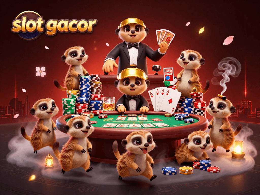 Gali kemenangan besar di slot gacor dengan karakter meerkat yang menjalankan kasino.