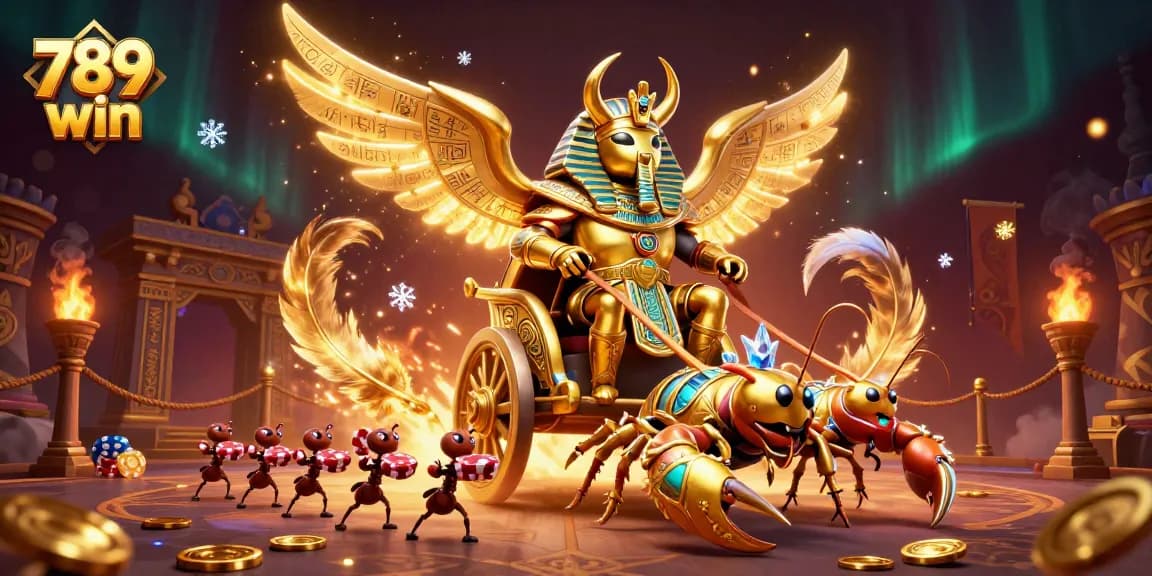 Experience the thrill of 789 win with animated characters and casino elements in a vibrant scene.