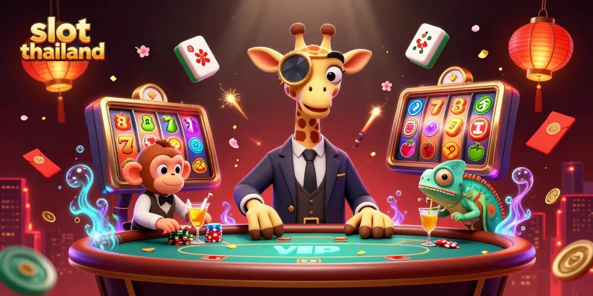 Spin and win at slot thailand with vibrant 3D casino characters and dynamic game elements.