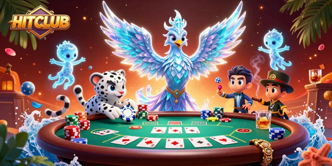 Win big with HITCLUB's vibrant casino game experience showcasing immersive characters and colorful elements.