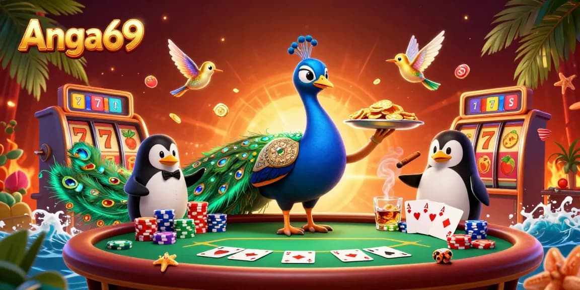 Experience the thrill of Angka69 with a vibrant casino scene filled with dynamic gaming elements.