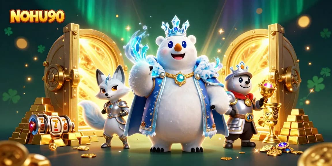Spin the reels with NOHU90's vibrant slots scene featuring treasure and jewels.