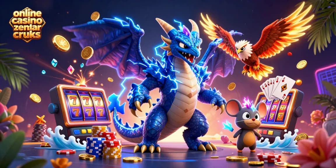 Gambarkan pengalaman mendebarkan kasino online tanpa cruks dengan naga petir dan permainan slot yang menakjubkan.