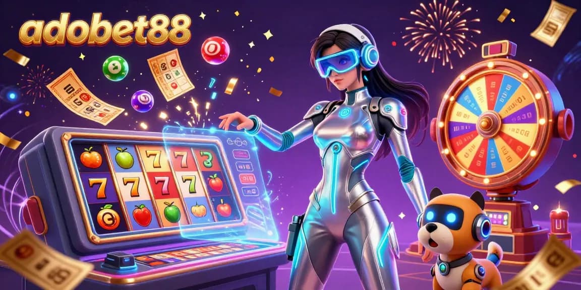 Experience the excitement of adobet88 slots with vibrant visuals and dynamic casino gaming elements.