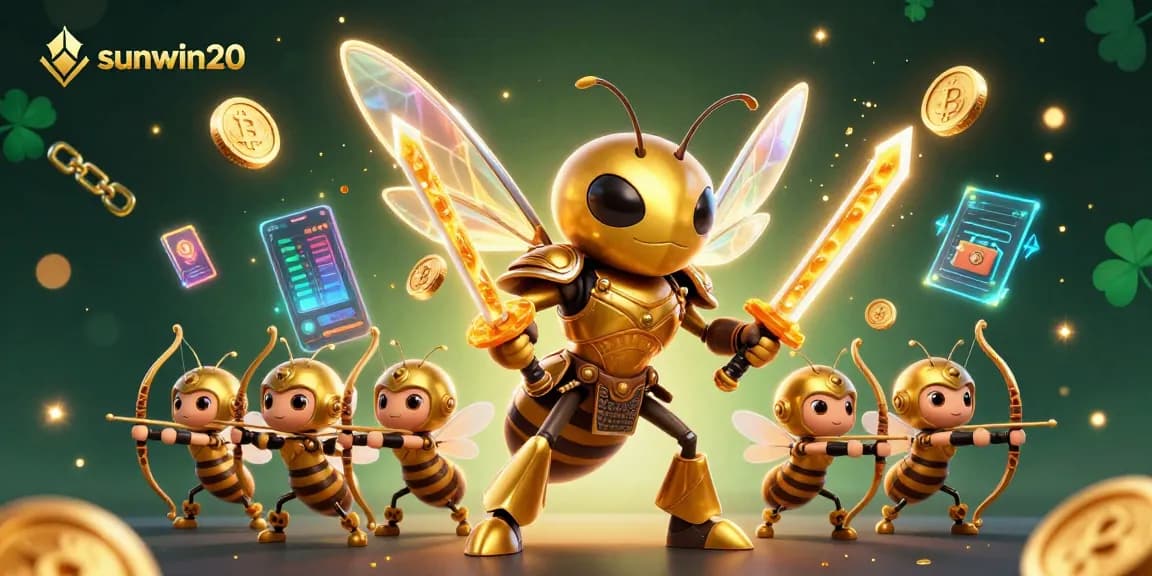 Engage with sunwin20's thrilling casino experience featuring colorful characters and crypto elements.