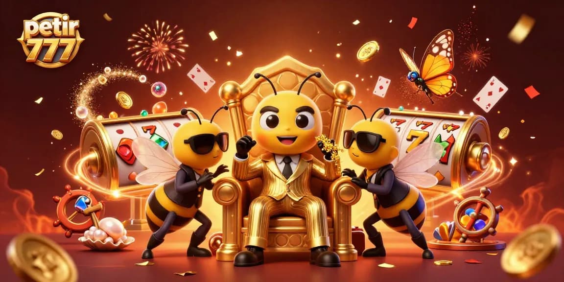Experience the excitement of petir 777 with vibrant slots, golden coins, and dynamic gameplay.