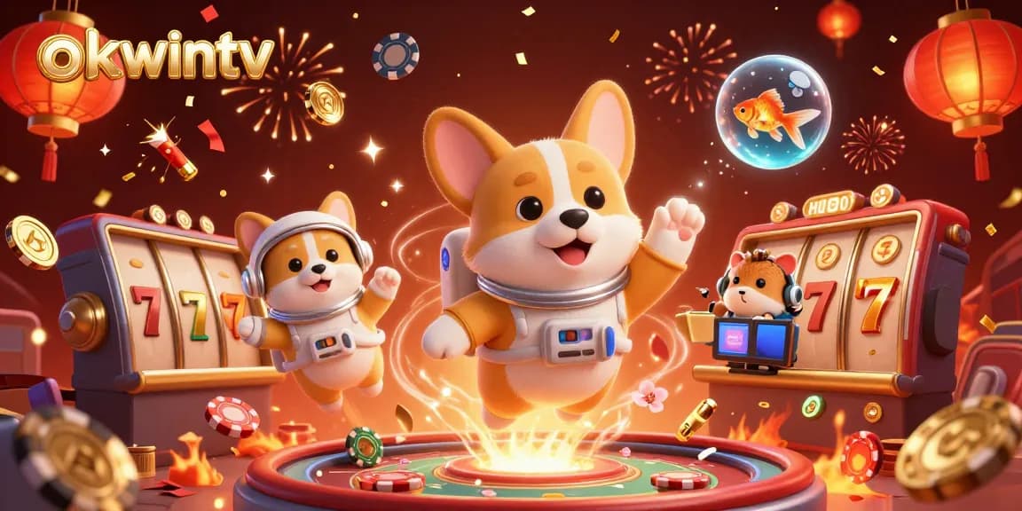 Stream thrilling games on okwintv with dynamic slots and fun animations in an exciting casino scene.