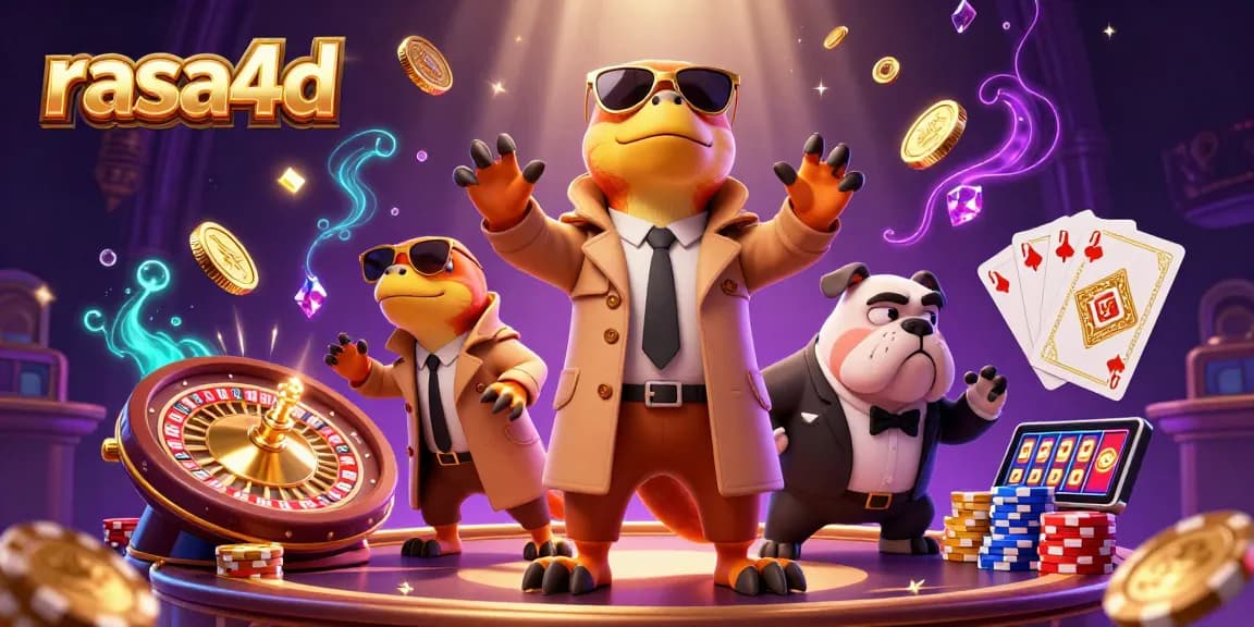 Rasa4D menyajikan aksi menegangkan dengan raptor mengenakan jas, memasuki kasino VIP.
