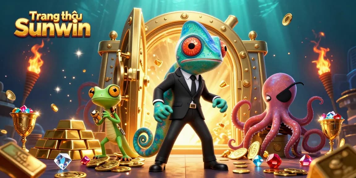 Experience thrilling action at Trang chủ Sunwin with a colorful 3D casino adventure scene featuring vibrant characters.
