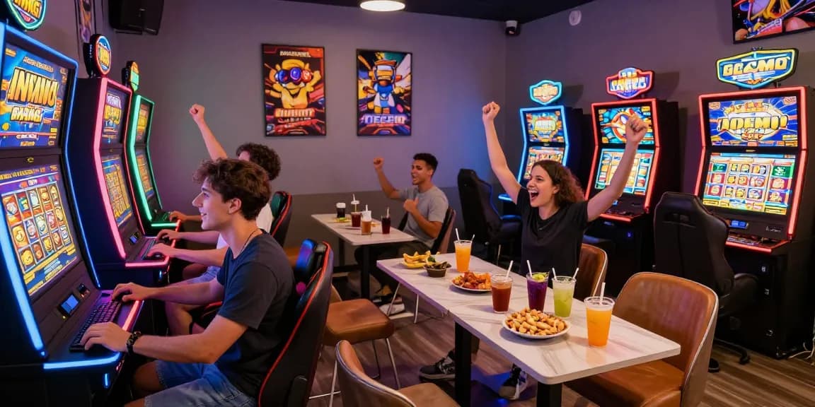 Pengalaman bermain slot gacor di lounge permainan modern dengan teman-teman.