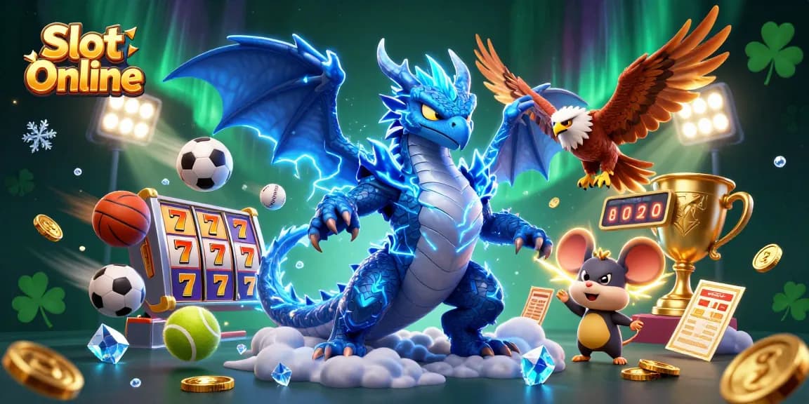 Experience the thrill of Slot Online with dynamic characters and vibrant casino elements.