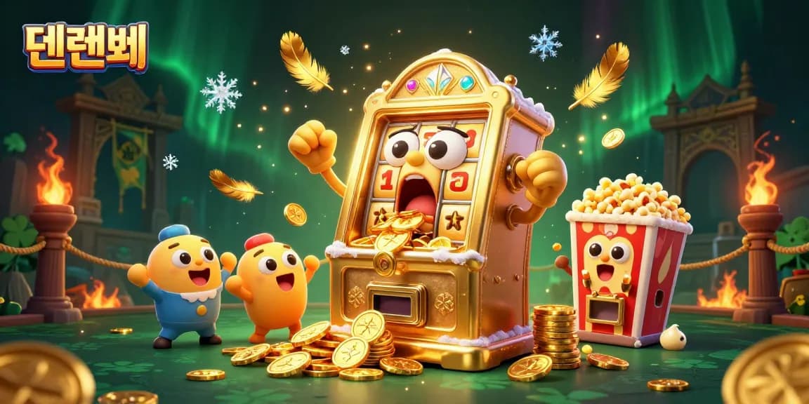 Spin the reels at 텐텐벳 with a vibrant casino scene showcasing the excitement of jackpot wins.