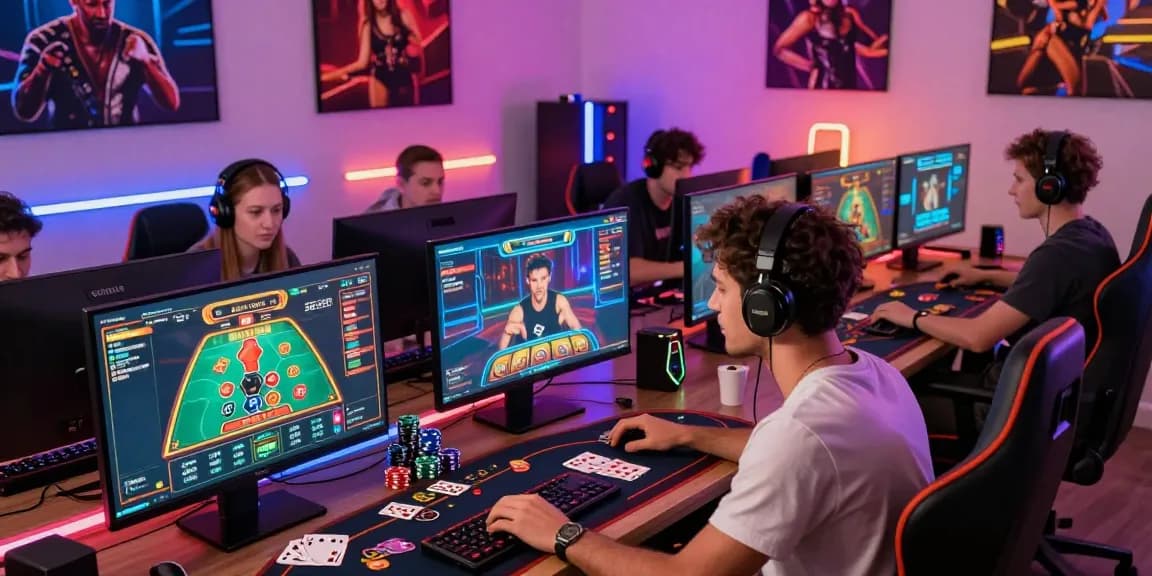 Players enjoying games at credit card casinos from https://scoarch.org.uk list of credit card casinos with vibrant settings and interactive elements.