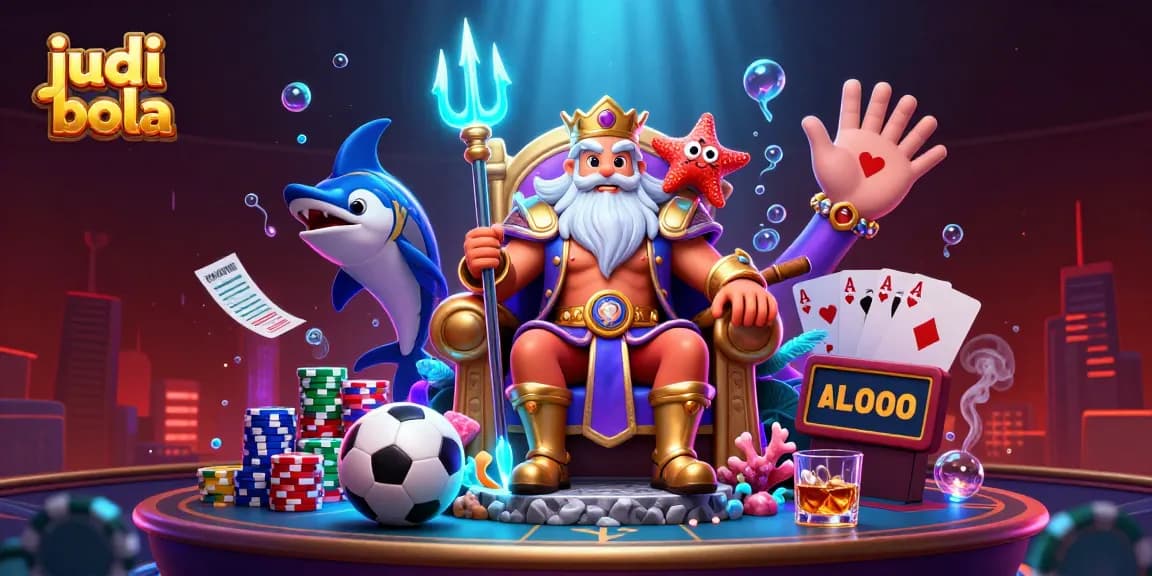 Engaging scene with judi bola sports betting elements, showcasing vibrant characters and dynamic betting action.