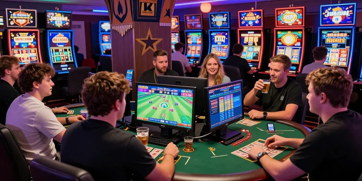 Exciting European online casino scene with UK players enjoying various games at https://equipproject.eu, showcasing vibrant atmosphere and modern technology.