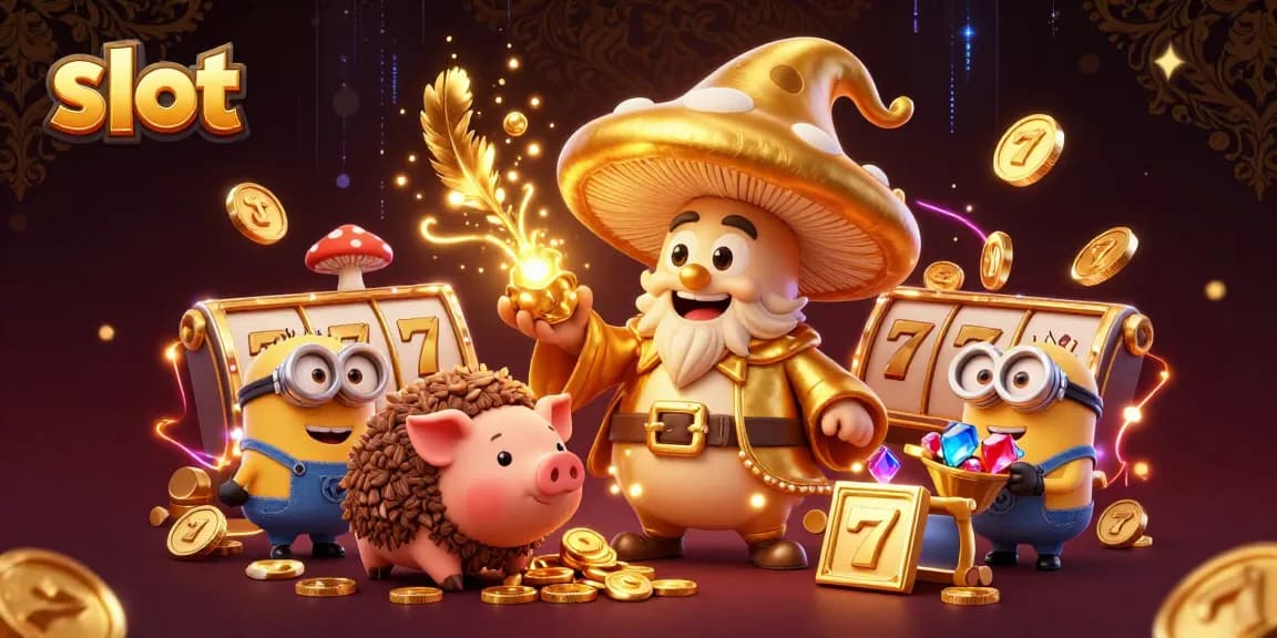 Discover vibrant slot gaming with magical characters in a dynamic casino scene.