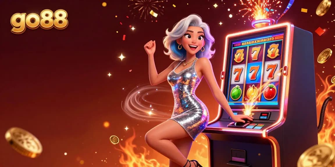 Win big at go88 with a stunning 3D casino scene showcasing jackpots and celebratory energy.