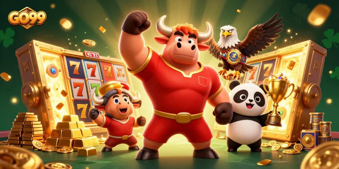 Win big at GO99 with a vibrant scene of luck and celebration in a casino.