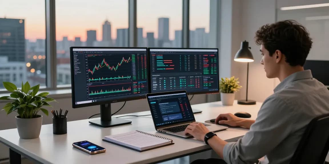 Funexchange user-friendly trading setup with cryptocurrency charts and DeFi dashboards in modern workspace