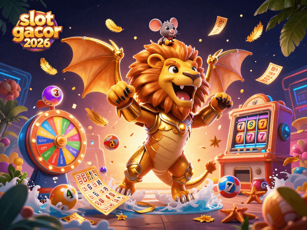 Experience thrilling wins with slot gacor 2026 amidst dynamic game elements and vibrant casino visuals.