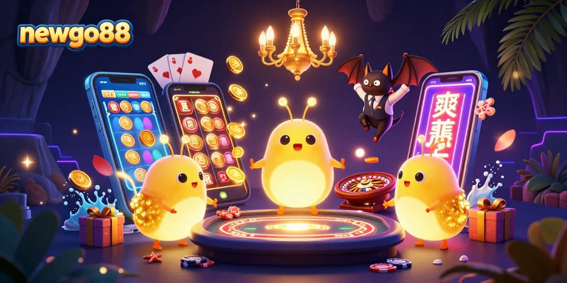 Trải nghiệm game slots tại newgo88 với ánh sáng từ những ánh đèn đặc biệt và không gian sống động.