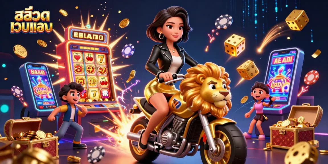 สัมผัสการหมุนที่น่าตื่นเต้นและแจ็คพอตที่ สล็อตเว็บตรง กับภาพประกอบ 3D ที่มีชีวิตชีวาของตัวละครที่มีเสน่ห์ในบรรยากาศคาสิโนที่น่าตื่นเต้น