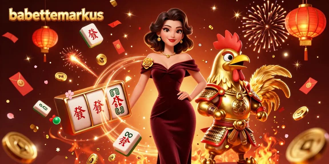 Babettemarkus represents the thrill of winning in an animated casino scene featuring a glamorous woman and a golden samurai.