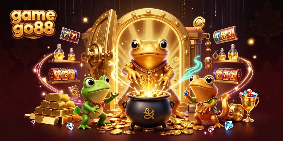Spin to win big with game go88 in a vibrant 3D casino scene filled with treasures!