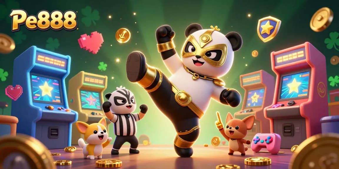 Engage in thrilling moments at Pe888 with a dynamic casino scene showcasing excitement and fun.