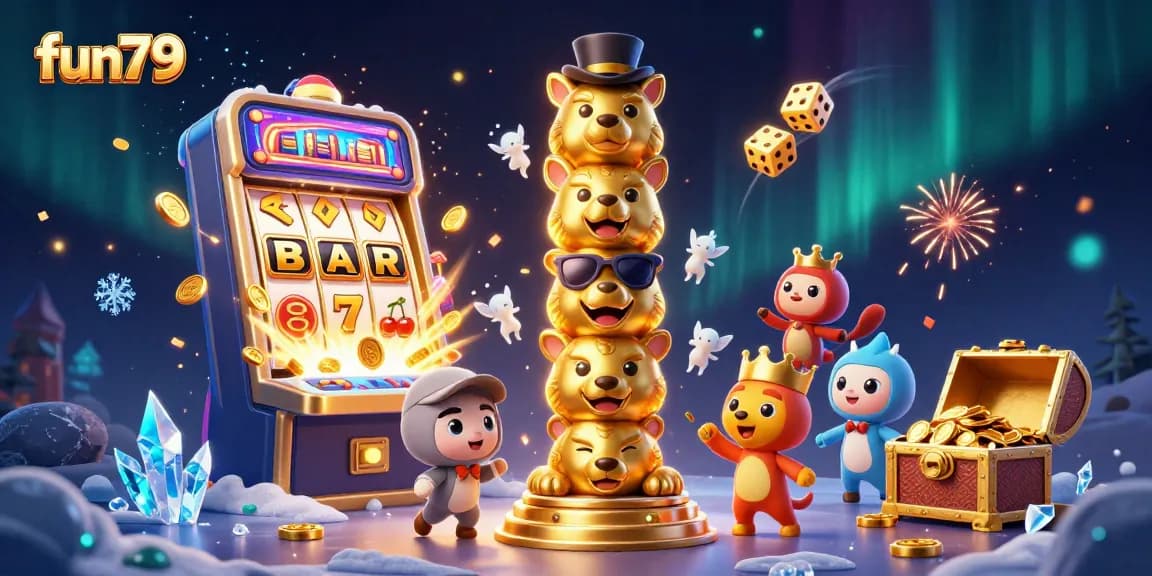 Experience the thrill of fun79 gaming with dynamic jackpot celebrations and colorful casino elements.