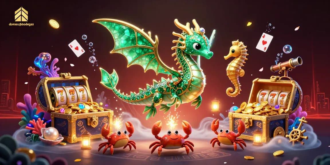 Engage with domecqbodegas' vibrant slot reels and treasures in an enchanting underwater scene.