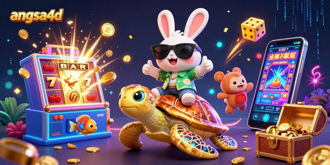 Experience the thrill of winning on angsa4d with cheerful characters celebrating jackpot hits and vibrant casino elements.