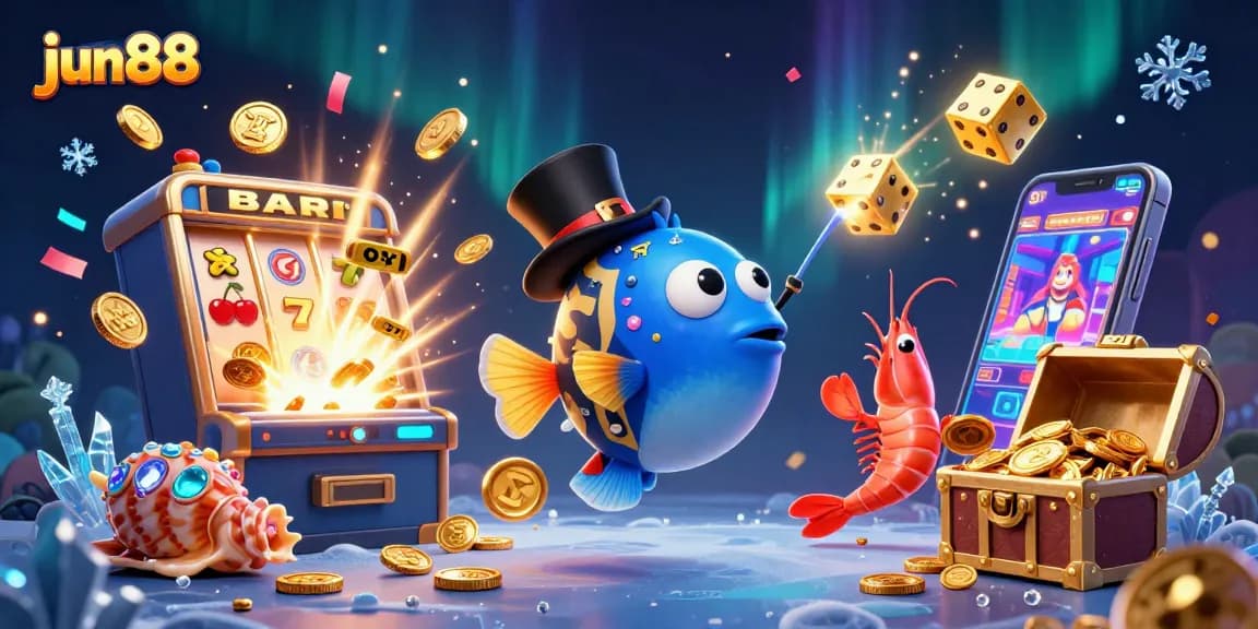 Engage with jun88's thrilling casino action amidst a vibrant underwater fantasy scene.