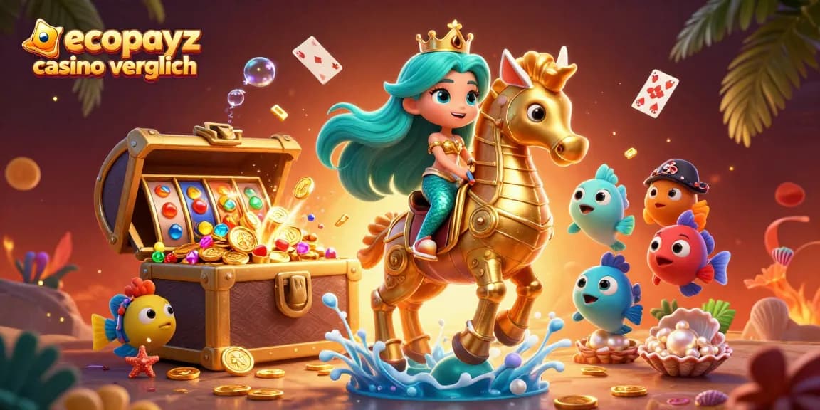 Experience the thrill of ecopayz casino vergleich with vibrant gaming scenes featuring slots and underwater treasures.