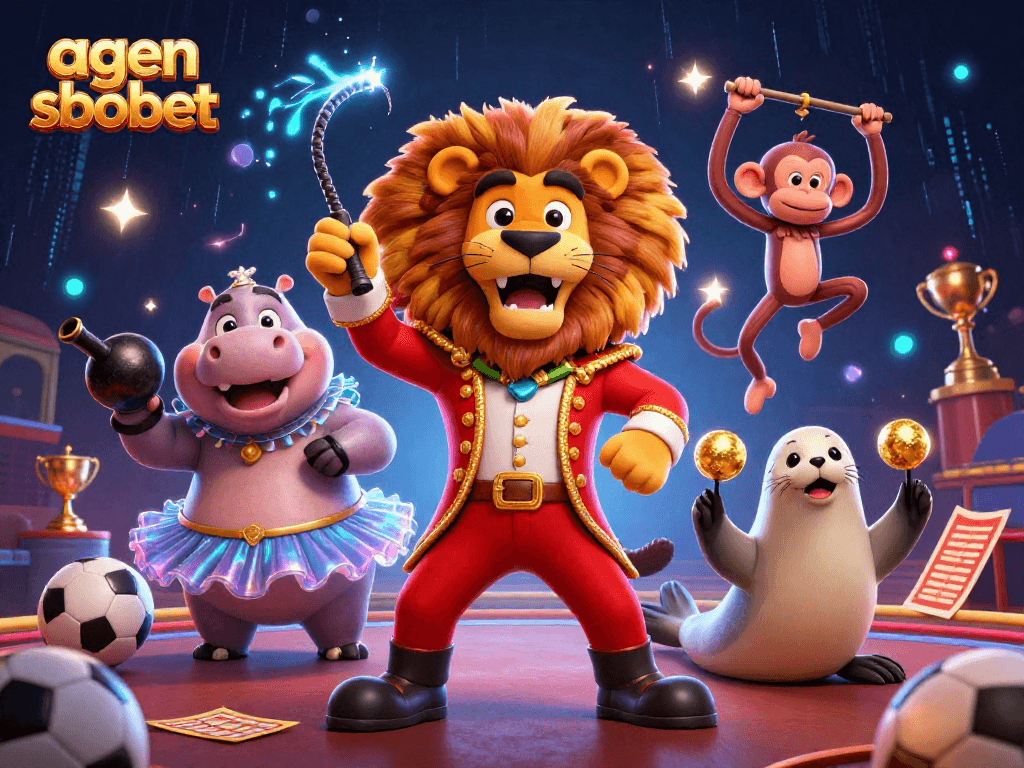 Experience thrilling sports odds with agen sbobet's vibrant 3D casino illustration