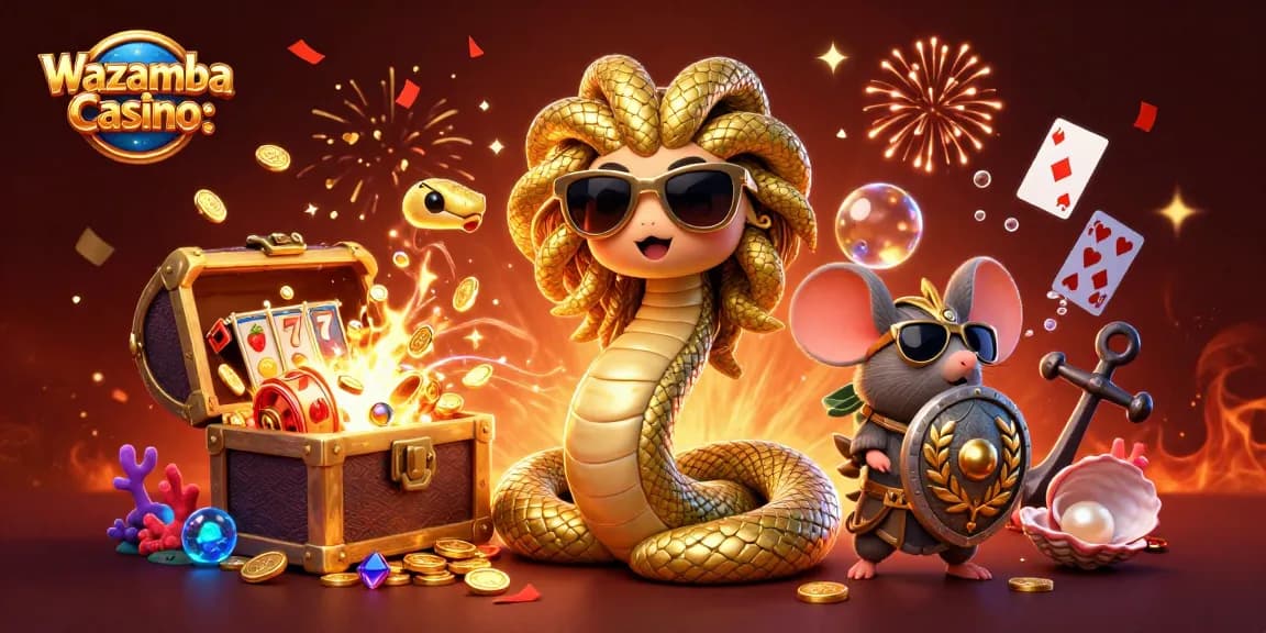 Explore Wazamba Casino: Types of Slots and Their Main Features with vibrant casino-themed elements.