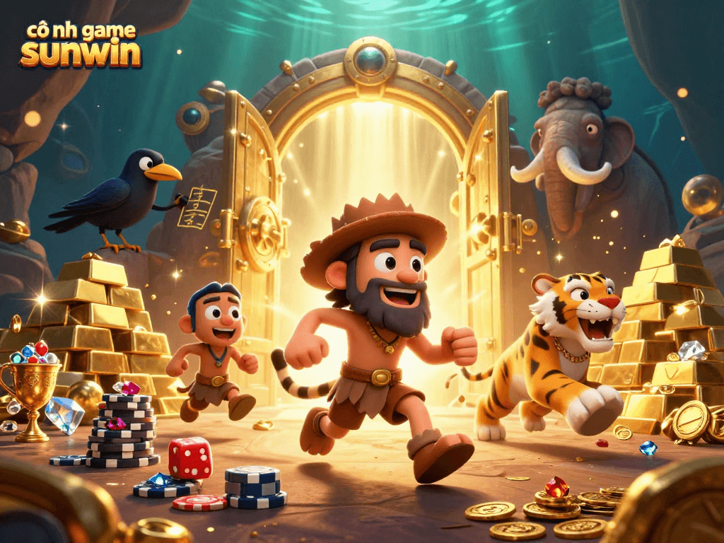 Cá cược thrilling action at cổng game sunwin with vibrant illustrations showcasing exciting gambling scenes.