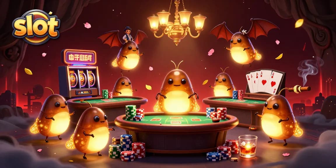 Spin and win at a vibrant casino slot adorned by glowing glowworms and engaging themes.