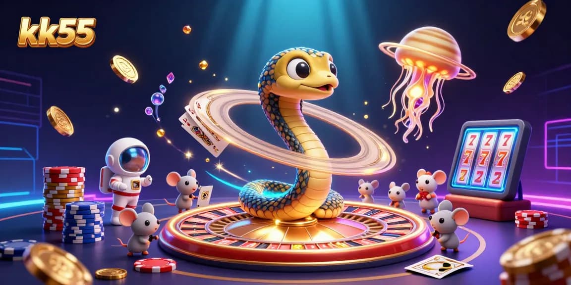 Engage with kk55 as tiny astronaut mice bet on roulette segments around mystical Saturn.